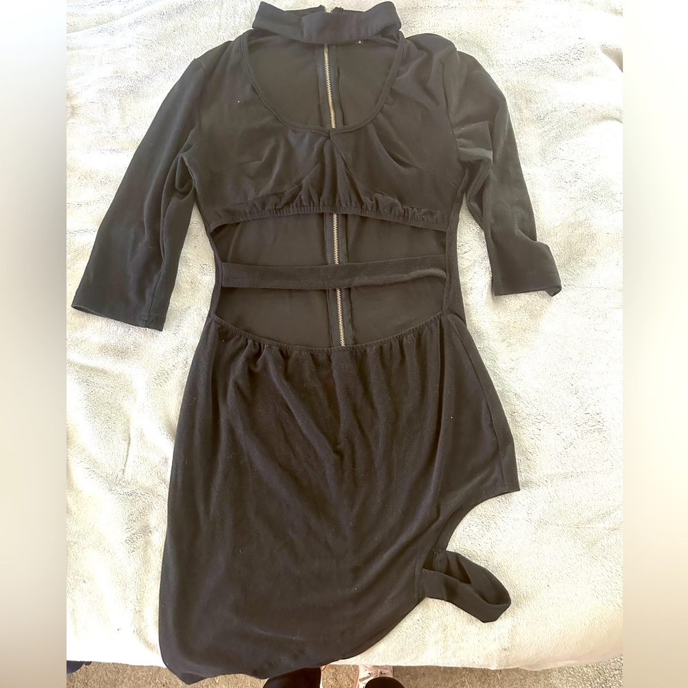 Black CBR zip up dress